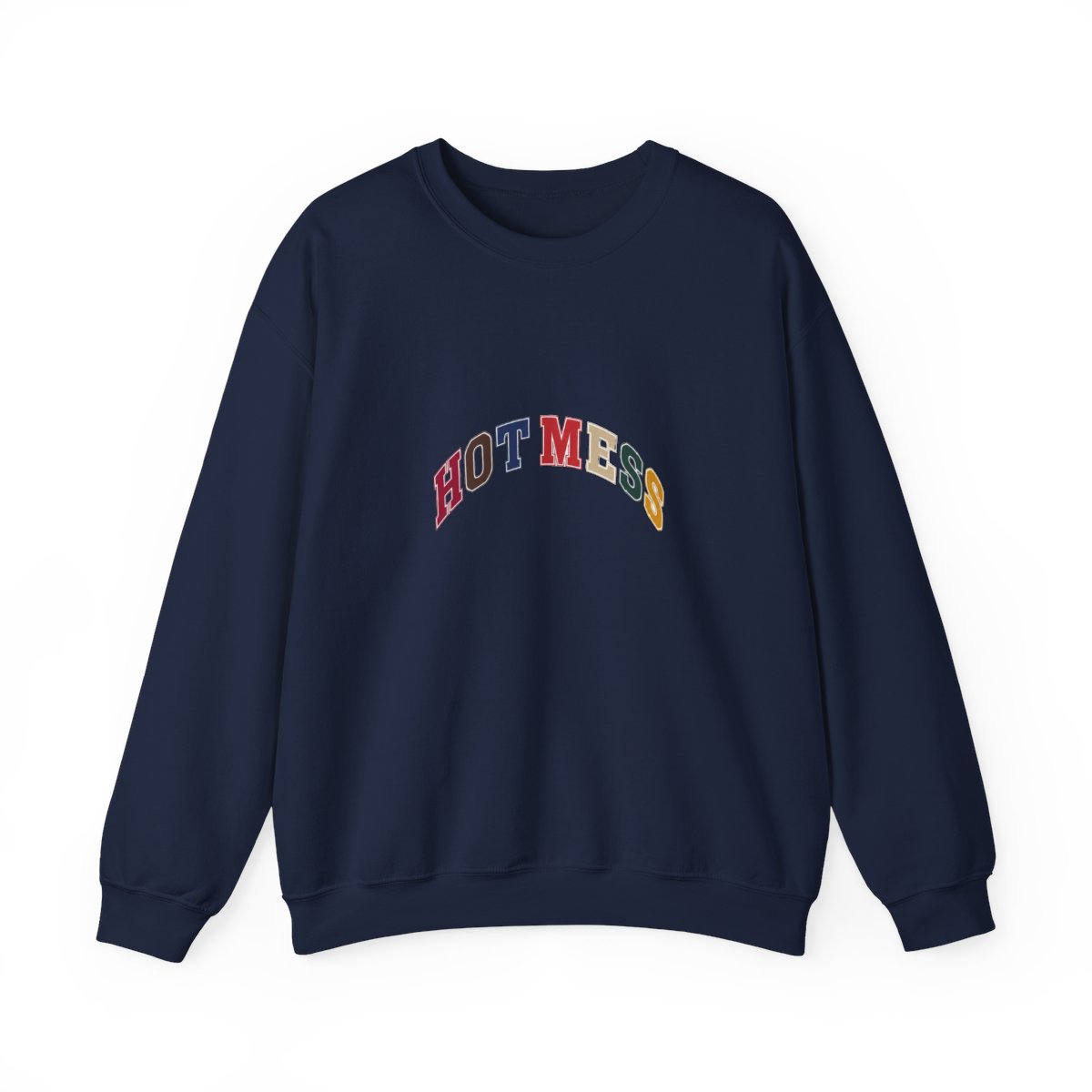 Alix Earle Hot Mess Varsity Heavy Blend™ Crewneck T-Shirts - alternate angle 2, merchandise