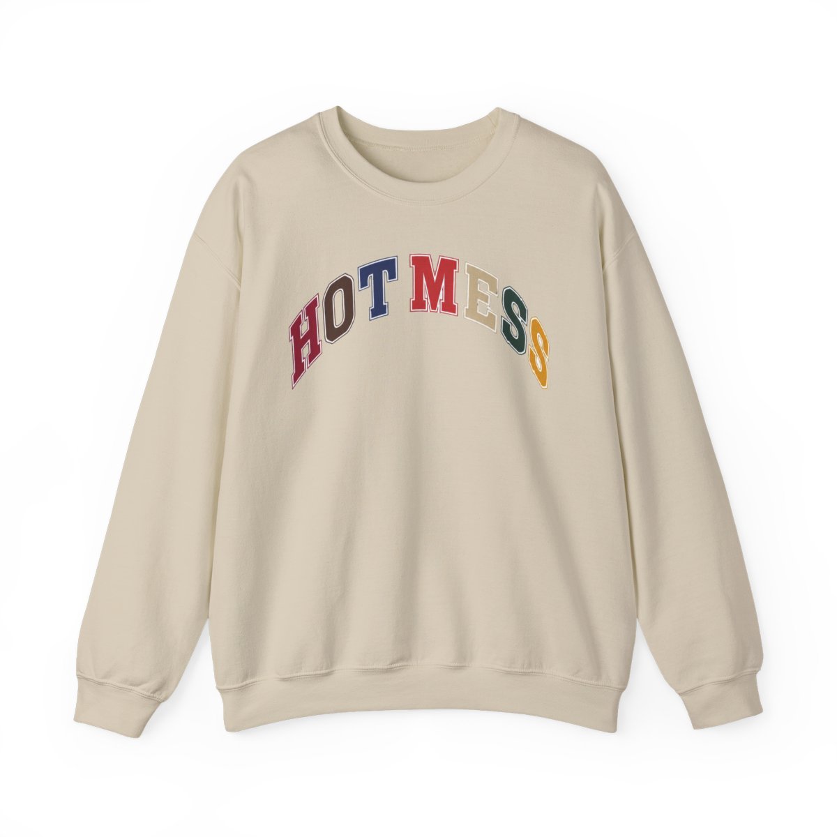 Alix Earle Hot Mess Varsity Heavy Blend™ Crewneck T-Shirts - alternate angle 5, merchandise