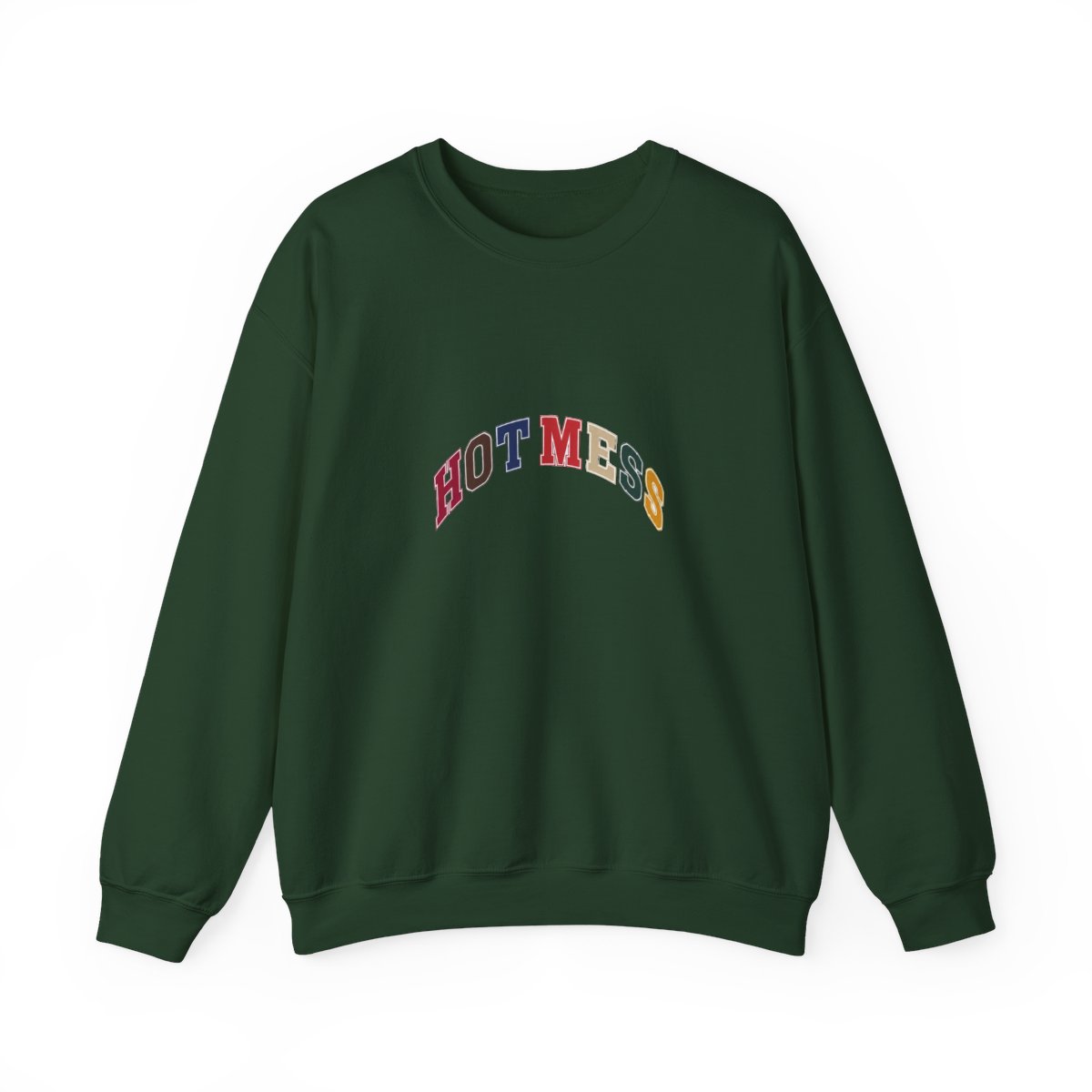Alix Earle Hot Mess Varsity Heavy Blend™ Crewneck T-Shirts - Official Sweatshirts merchandise