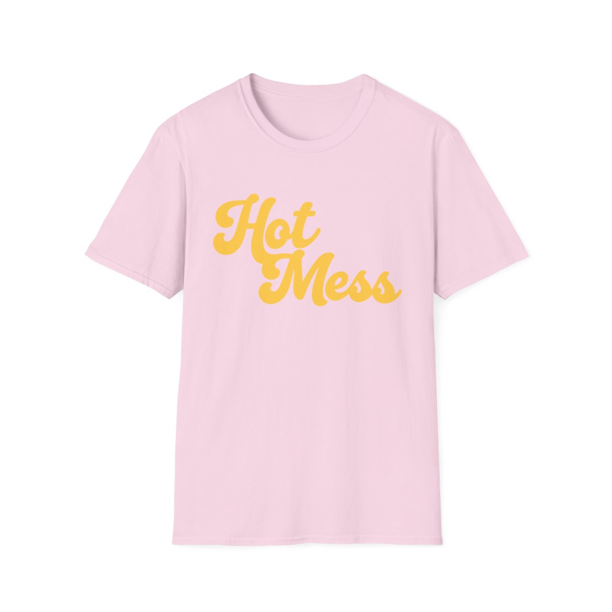 Hot Mess T-Shirt | Retro Script Yellow Text | Alix Earle & Ashtin Earle Merch | Earl Meets World Merch - alternate angle 5, merchandise