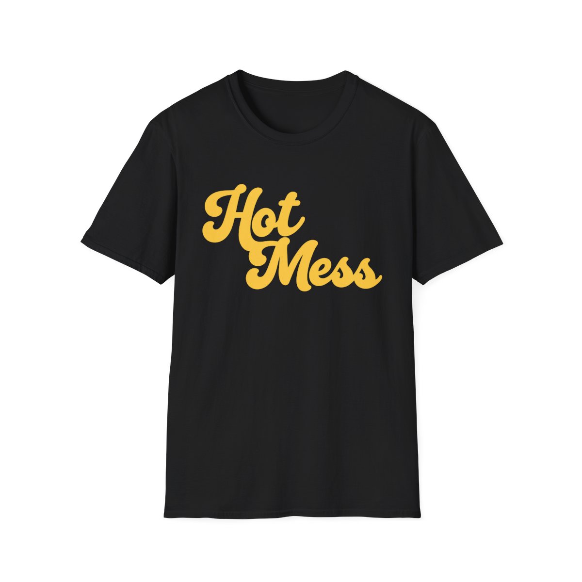 Hot Mess T-Shirt | Retro Script Yellow Text | Alix Earle & Ashtin Earle Merch | Earl Meets World Merch