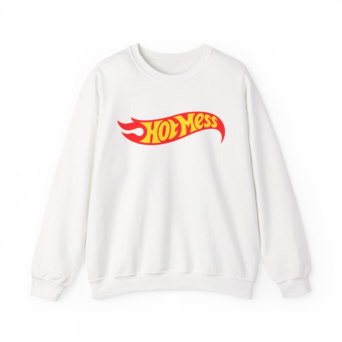 Hot Mess flame logo Sweatshirt | Retro Flame Text Crewneck | Alix Earle & Ashtin Earle Merch | Earl Meets World Merch
