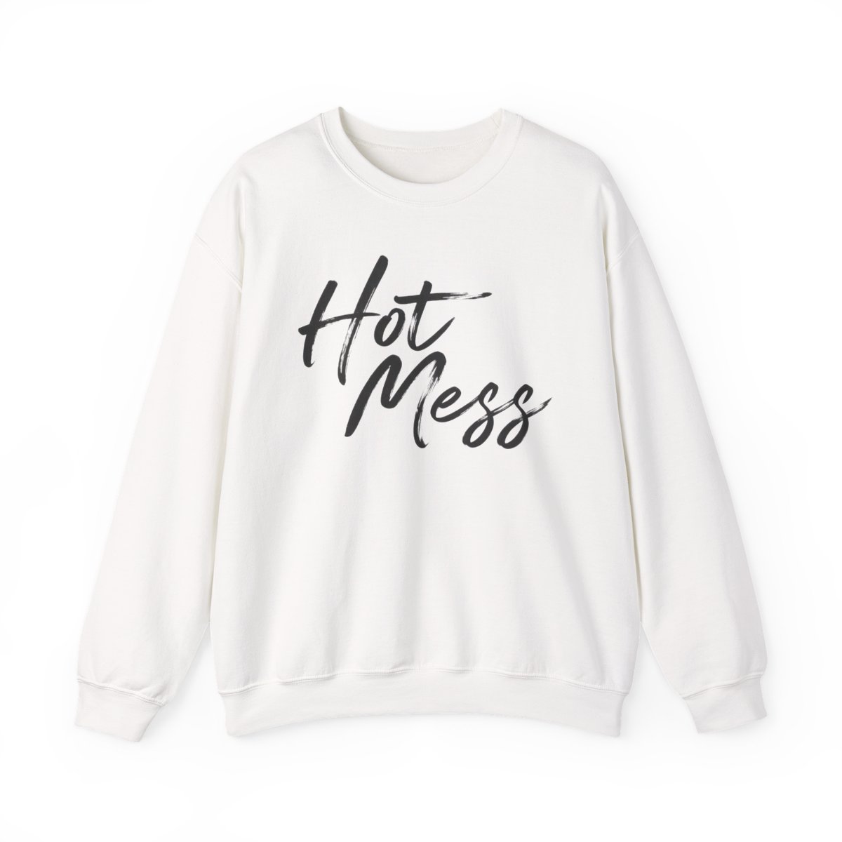 Hot Mess Crewneck Sweatshirt | Script Typography, Casual Graphic Pullover | Alix Earle & Ashtin Earle Merch | Earl Meets World Merch