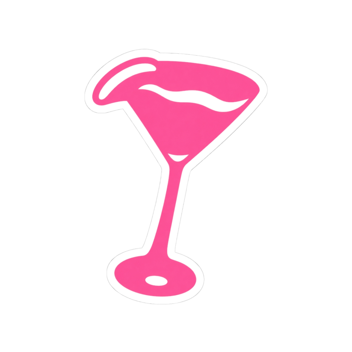 Pink Martini Glass Sticker | Kiss-Cut Vinyl Cocktail Decal | Alix Earle & Ashtin Earle Merch | Earl Meets World Merch